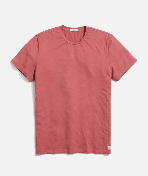 Signature Crew Tee in Mineral Red