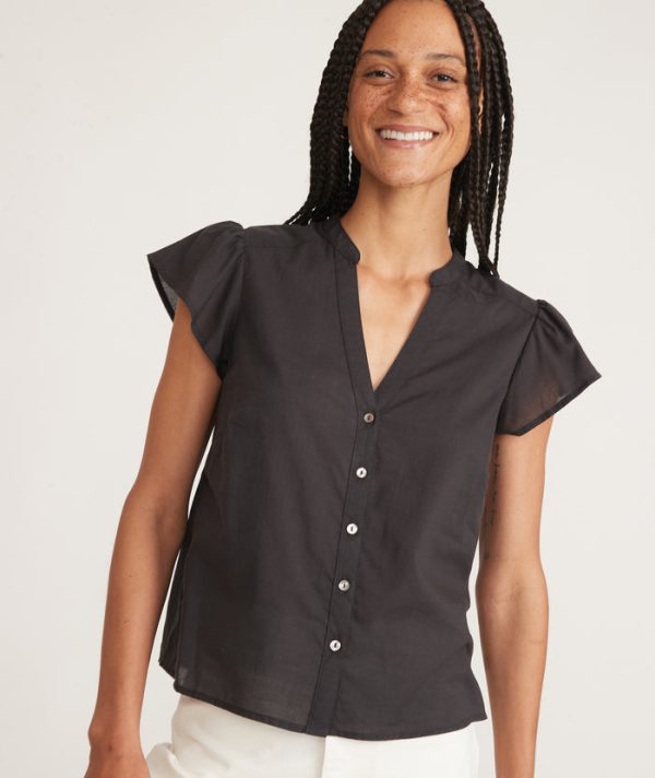 EsmâˆšÂ© Flutter Sleeve Top