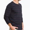 Longsleeve Striped Crewneck - Navy and Red Stripe - Image 2