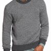 Contrast Crewneck Sweater - Grey and Charcoal - Image 2