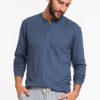 Double Knit Henley - Navy - Image 2