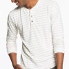 Double Knit Henley - Natural and Charcoal Stripes - Image 4