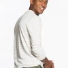 Double Knit Henley - Natural and Charcoal Stripes - Image 3