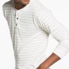 Double Knit Henley - Natural and Charcoal Stripes - Image 2