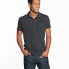 Sueded Jersey Polo - Asphalt - Image 2