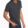 Sueded Jersey Polo - Asphalt - Image 4