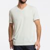 Signature Pigment Dye V-neck - Bleached Aqua - Image 3