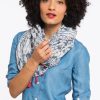 Kingsley Tassled Straight Scarf - Navy and White - Image 4