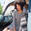 Tweed Panel Dress - Charcoal - Image 4