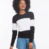 Colorblock Sweatshirt - Black and White - Image 2