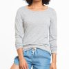 Hi-Low Crewneck - Thin Grey and White Stripe - Image 3