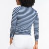 Double Stripe Reversible Raglan - Navy and White - Image 3