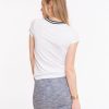 Riley Varsity Stripe Tee - White - Image 3