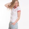 Alleghany Ringer Graphic Tee - White and Red - Image 2