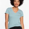 Slub V-Neck - Stone Blue - Image 2