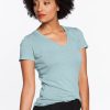 Slub V-Neck - Stone Blue - Image 4