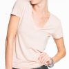 Slub V-Neck - Dusty Pink - Image 3