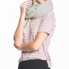 Martha V-neck - Heather Grey and Red Stripe - Image 3
