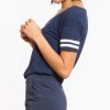 Varsity Stripe Martha V-Neck - Mood Indigo - Image 3