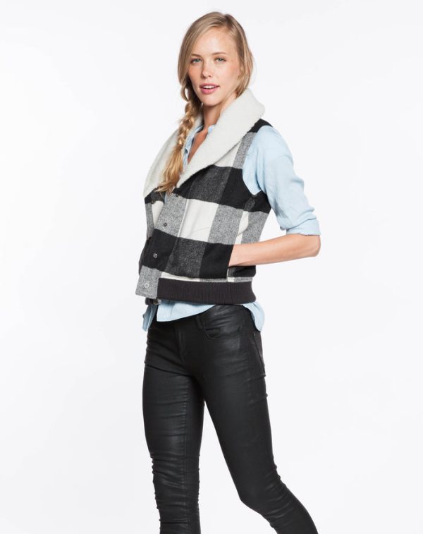 Buffalo Check Vest - Black and White