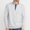 Quarter Zip Sweatshirt in Light Heather Grey - Image 2