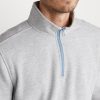 Quarter Zip Sweatshirt in Light Heather Grey - Image 3
