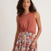 Hemp Cotton Tank in Burnt Sienna - Image 4