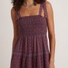 Selene Smocked Tiered Maxi Dress in Geo Floral Print - Image 3