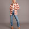 Riley Overshirt in Rust/Cream - Image 6