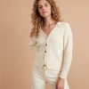 Robin Crop Cardigan in Ivory - Image 5