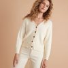 Robin Crop Cardigan in Ivory - Image 2