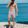5" Swim Trunk in Faded Rose Geo Print - Image 2