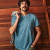 Vintage Heavy Slub Pocket Tee in Provincial Blue - Image 2
