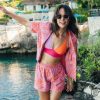 Terry Out Short in Orange/Lavender Floral Print - Image 4