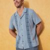 Stretch Selvage Embroidered Resort Shirt - Image 3