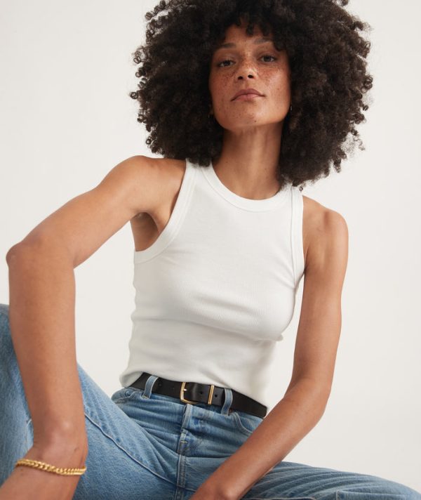 Lexi Rib Sun-In High Neck Crop Tank