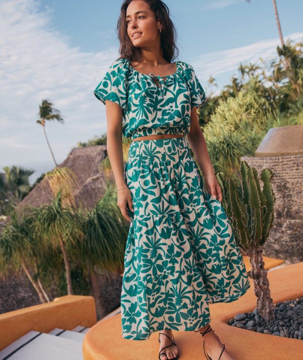 Corinne Double Cloth Maxi Skirt