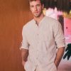 Banded Collar Stretch Selvage Shirt - Image 3