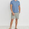 Shortsleeve Henley in Vintage Indigo/White - Image 4