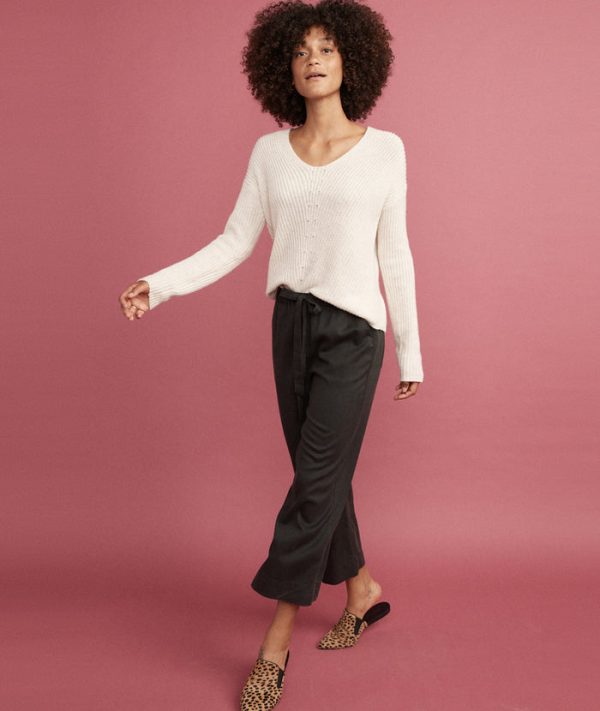 Spruce Wide Leg Pant in Faded Black