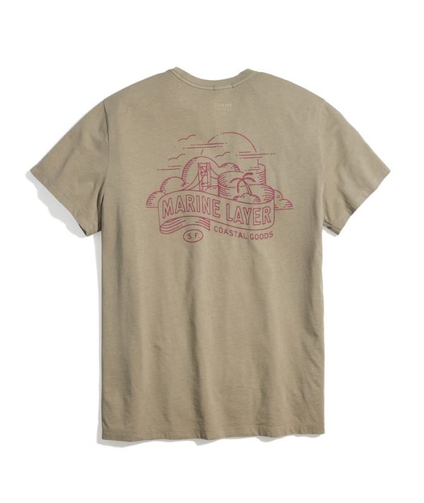 Signature Crew Graphic Tee in Chinchilla