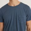 Relaxed Hemp Cotton Pocket Tee in Dark Denim - Image 3