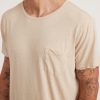 Relaxed Hemp Cotton Pocket Tee in Sand - Image 3