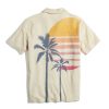Short Sleeve Terry Out Resort Shirt in Creme Brulee Print - Image 7