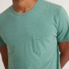 Saddle Hem Pocket Tee in Deep Sea Stripe - Image 3