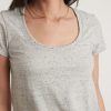 Scoop Neck Tee in Ash Neps - Image 2