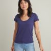 Scoop Neck Tee in Patriot Blue - Image 2