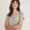 Scoop Neck Tee in Vetiver - Image 4