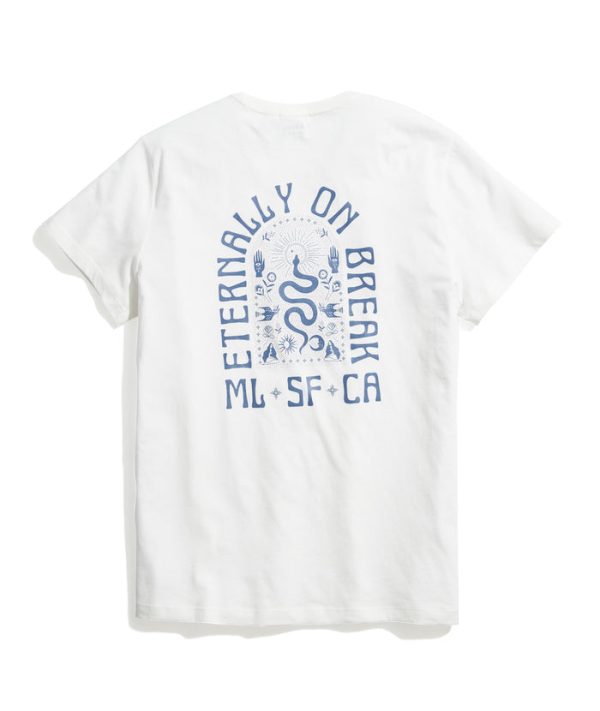 Signature Crew Graphic Tee in Natural