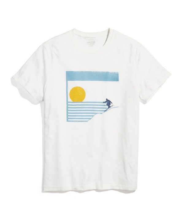 Signature Crew Graphic Tee in Natural